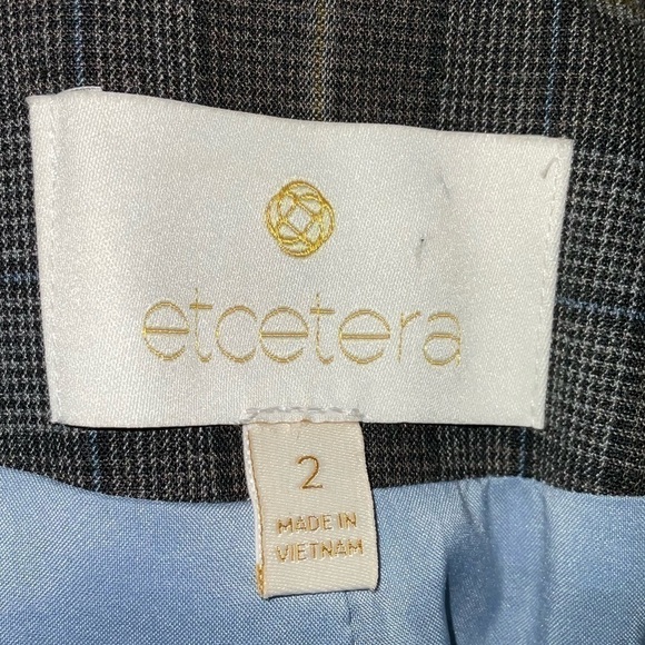 Etcetara Tweed Plaid Blazer. Size 2. NWOT - Picture 10 of 11